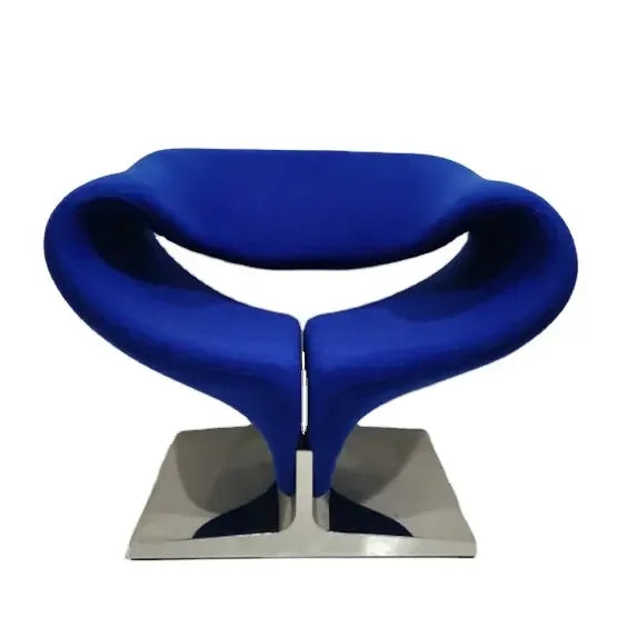 Modern Sculptural Accent Chair and Ottoman | Luxury Interiors