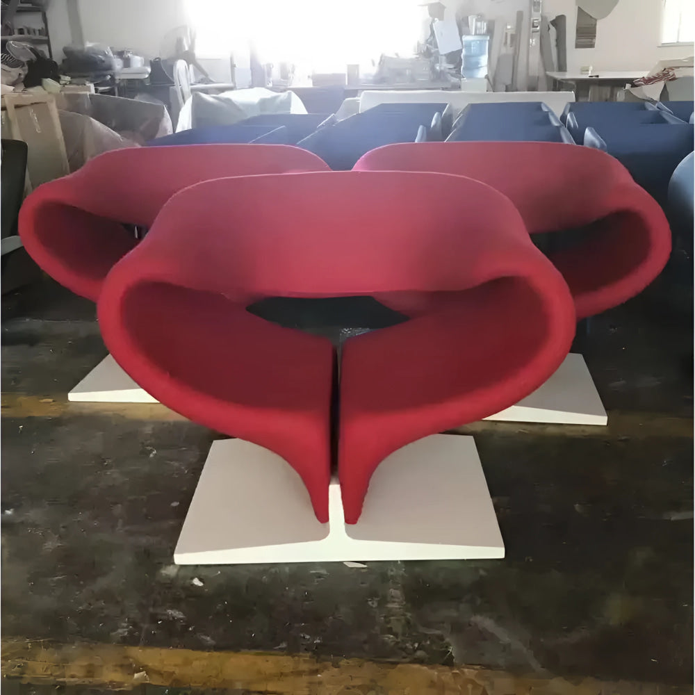 Modern Sculptural Accent Chair and Ottoman | Luxury Interiors