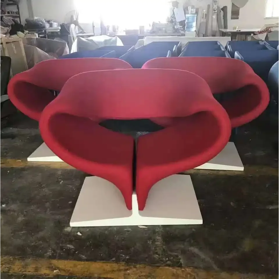 Modern Sculptural Accent Chair and Ottoman | Luxury Interiors