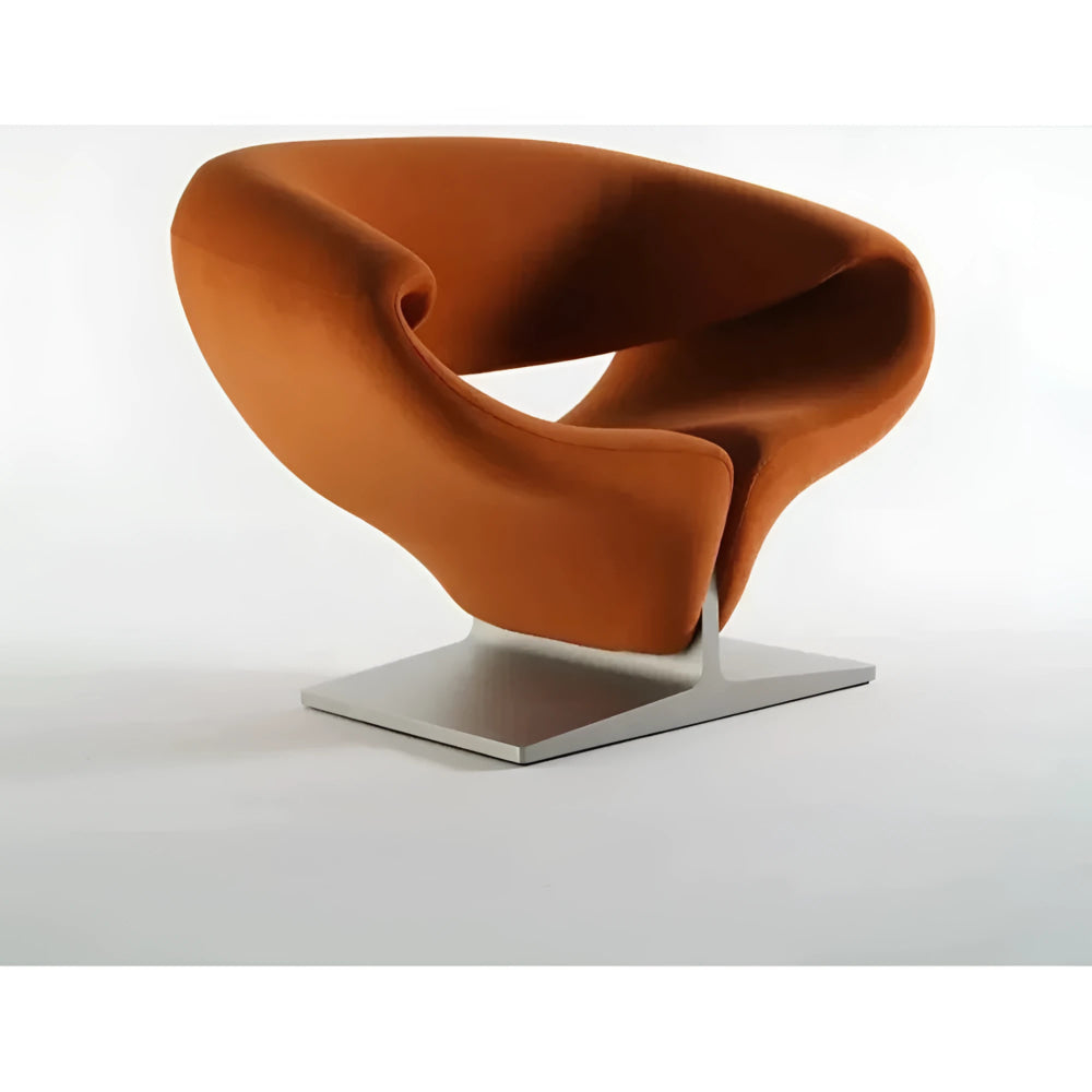 Modern Sculptural Accent Chair and Ottoman | Luxury Interiors