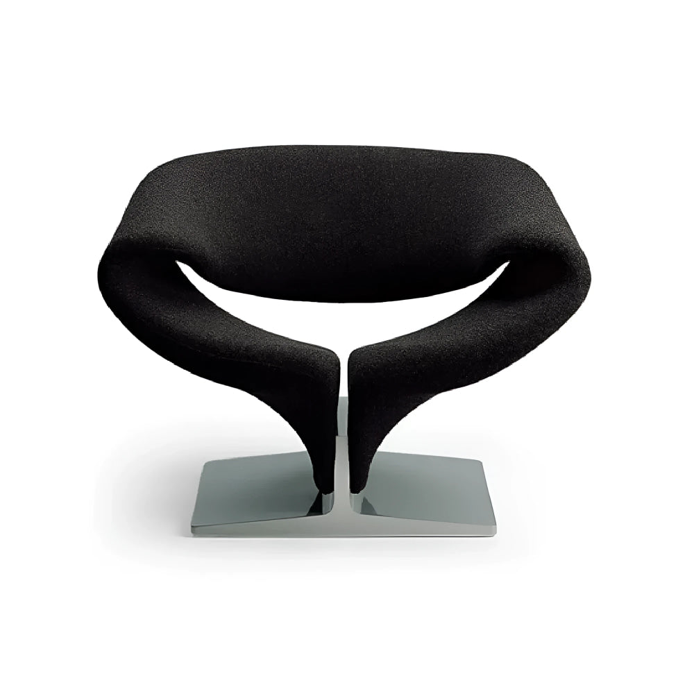 Modern Sculptural Accent Chair and Ottoman | Luxury Interiors