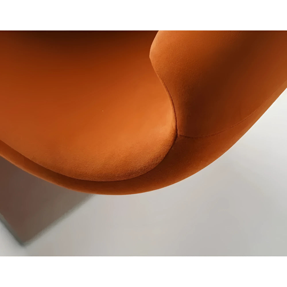 Modern Sculptural Accent Chair and Ottoman | Luxury Interiors