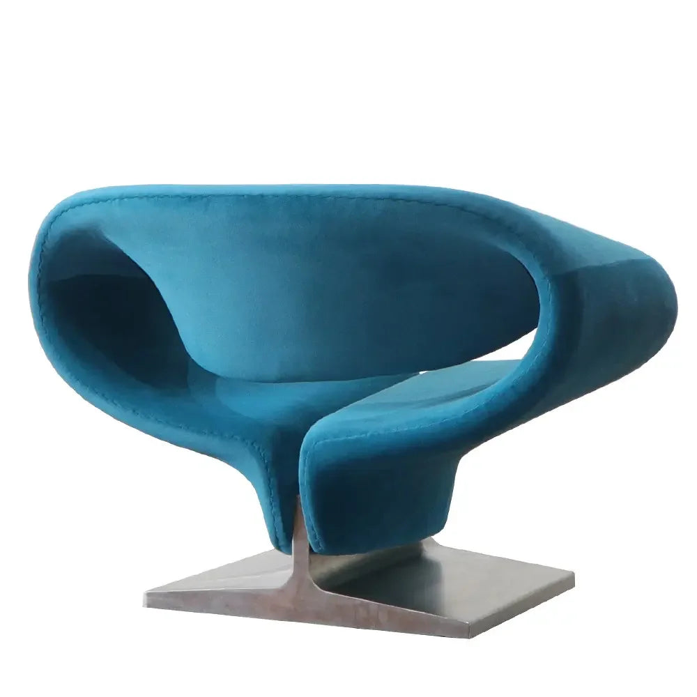 Modern Sculptural Accent Chair and Ottoman | Luxury Interiors