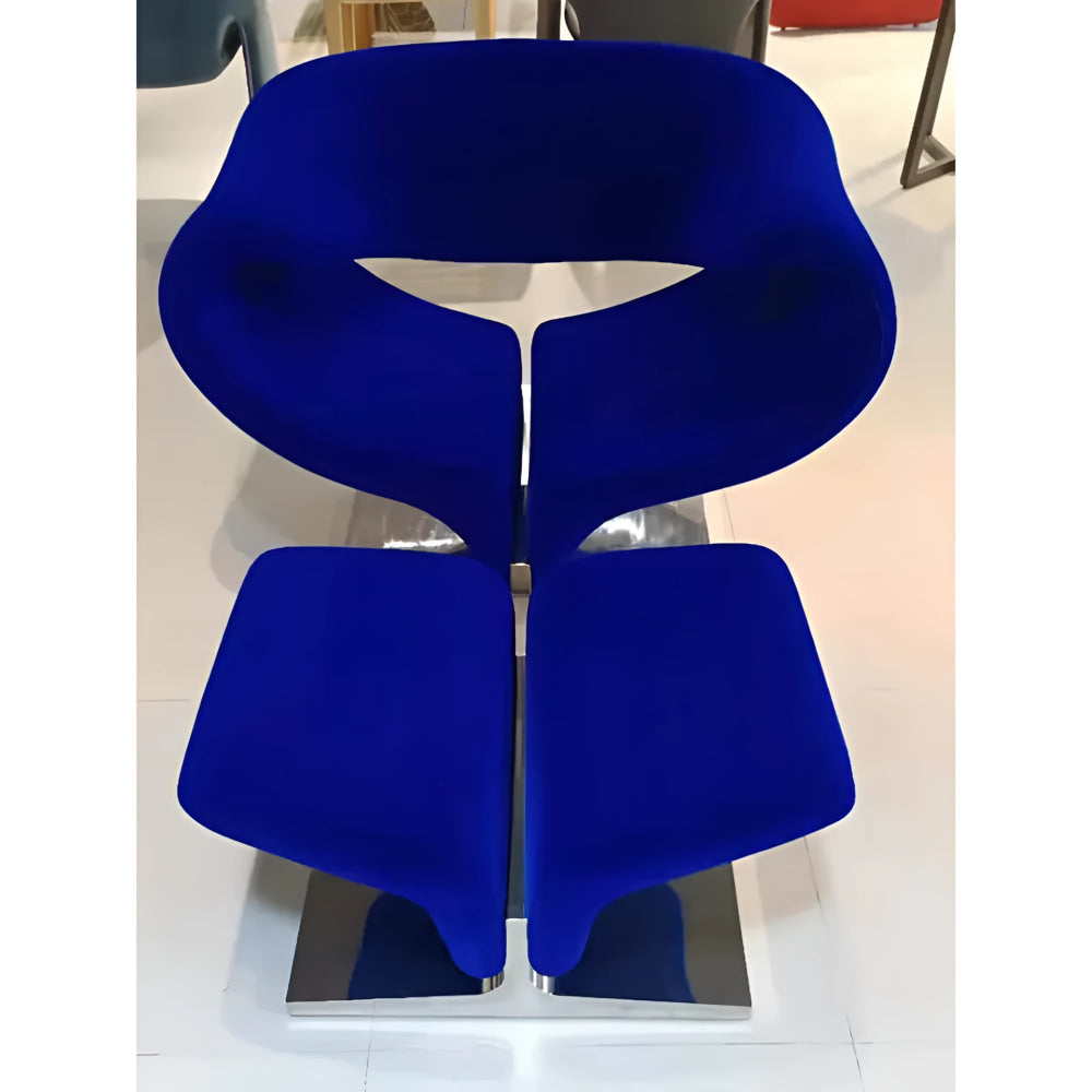 Modern Sculptural Accent Chair and Ottoman | Luxury Interiors