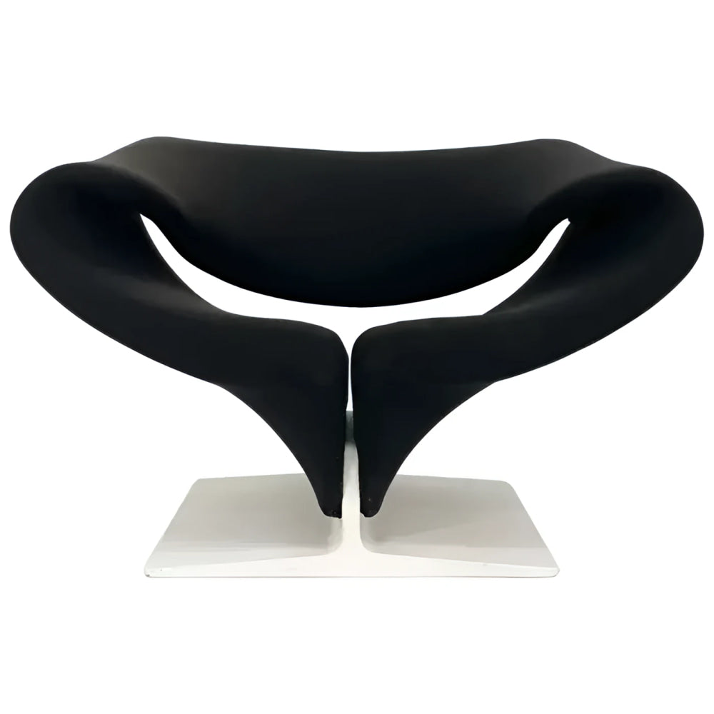 Modern Sculptural Accent Chair and Ottoman | Luxury Interiors