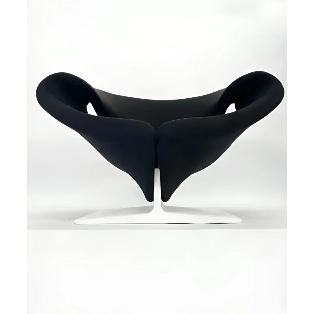 Modern Sculptural Accent Chair and Ottoman | Luxury Interiors