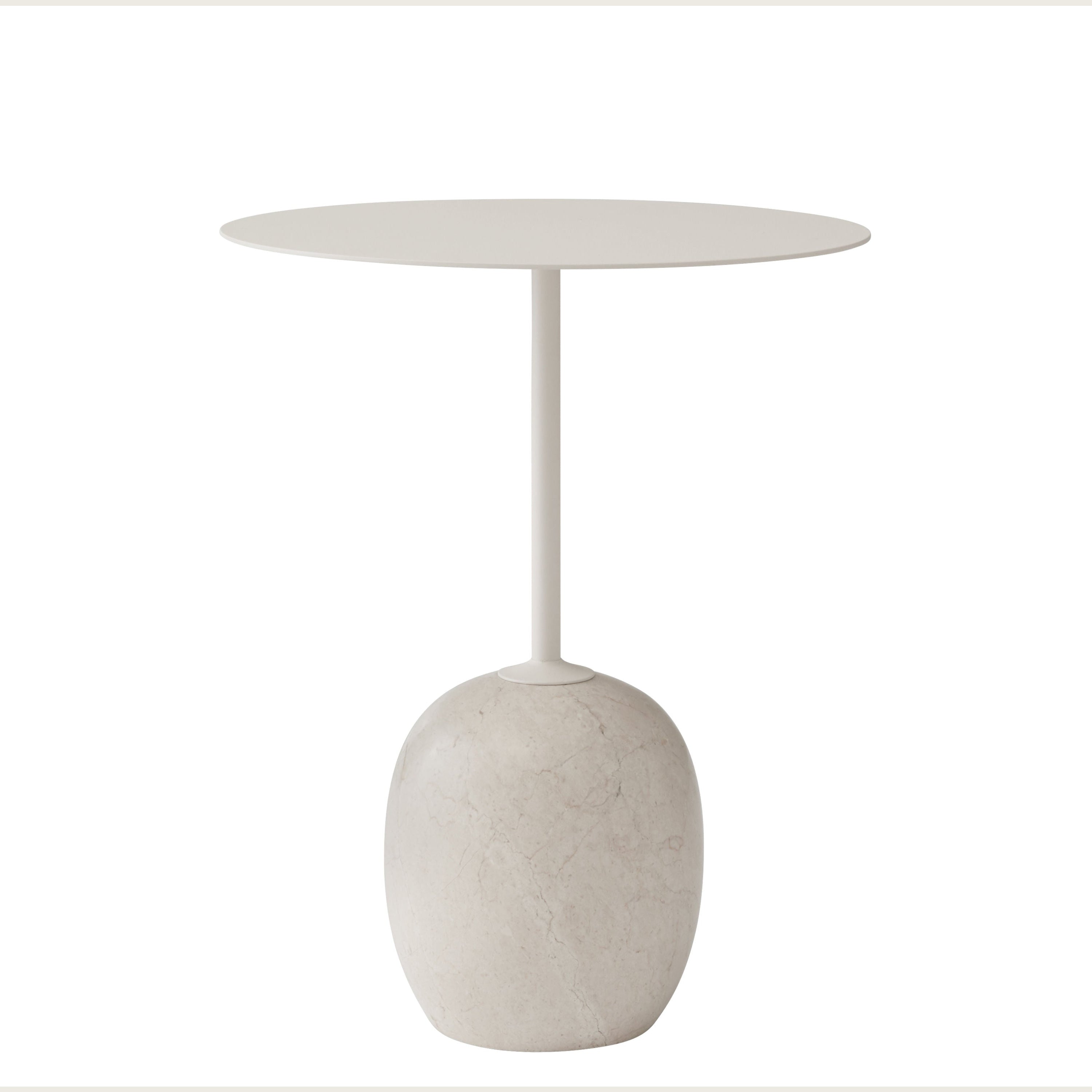 Modern Marble Side Table with Minimalist Black Top | Luxury Interiors