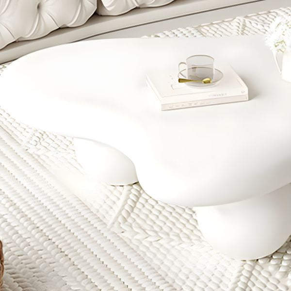 Wabi-sabi Pine Wood Coffee Table – Modern Minimalist Design with Organic curved shape