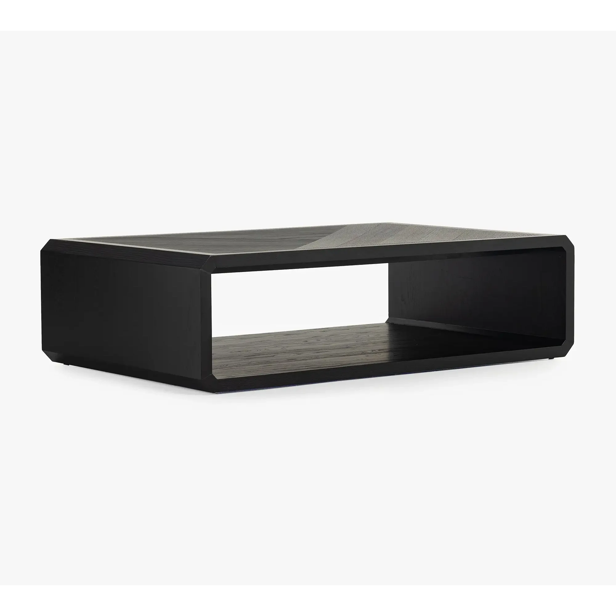 Modern Minimalist Wooden Coffee Table – Rectangular Design with Open shelf storage | Japandi Living Room