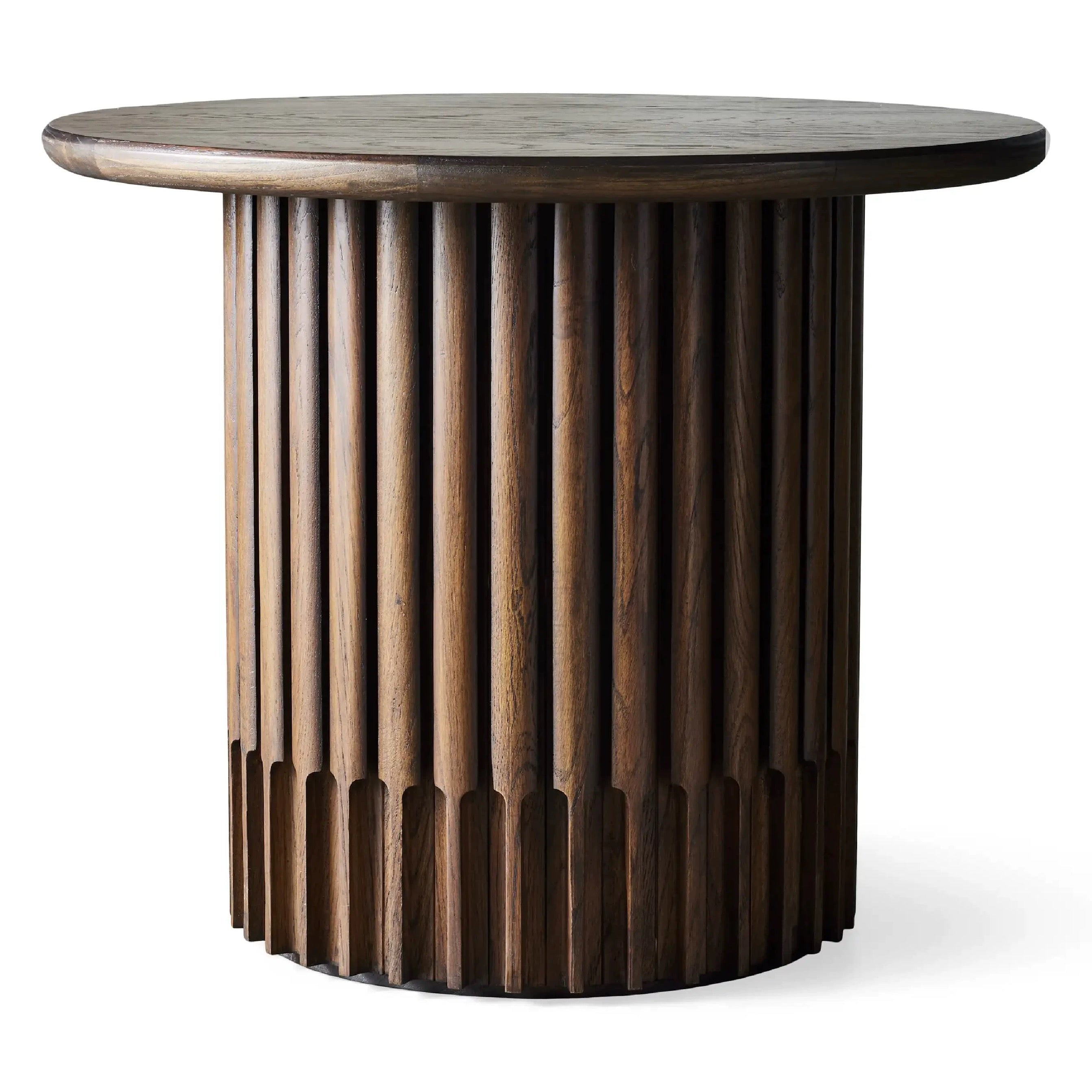 Modern Oval Wood End Tables | Japandi Living Room