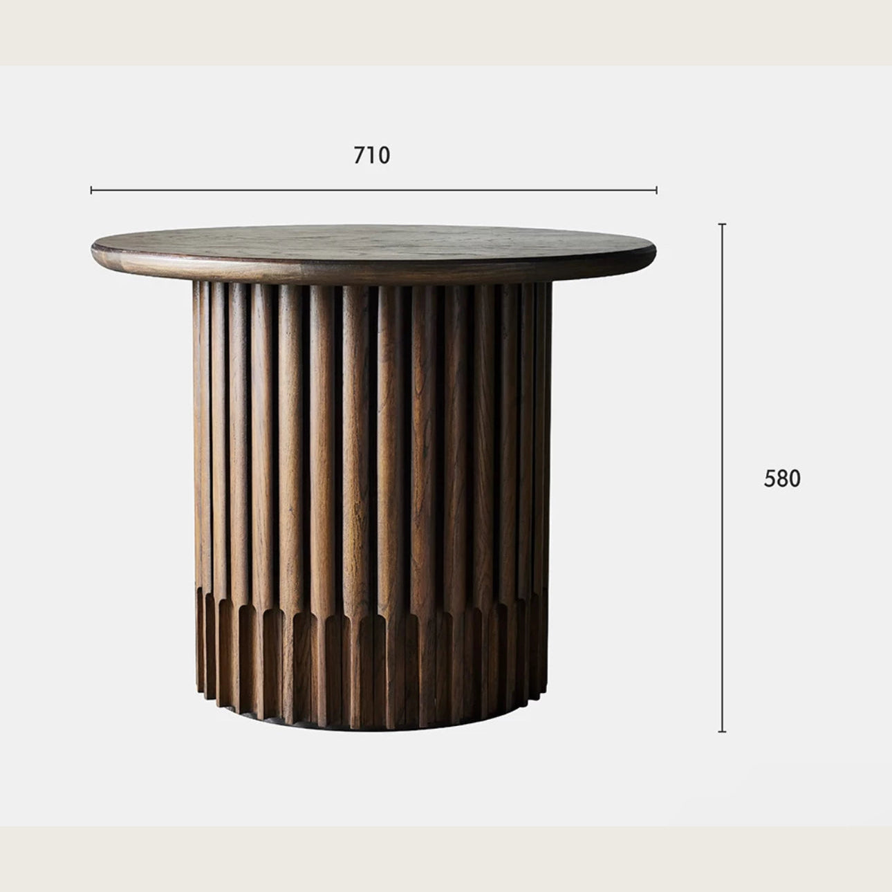 Modern Oval Wood End Tables | Japandi Living Room