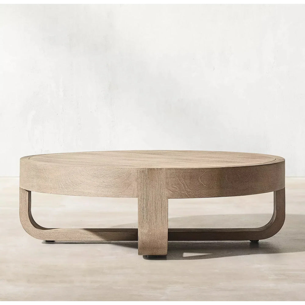 Modern Round Wood Coffee Table | Luxury Minimalist Interior Design