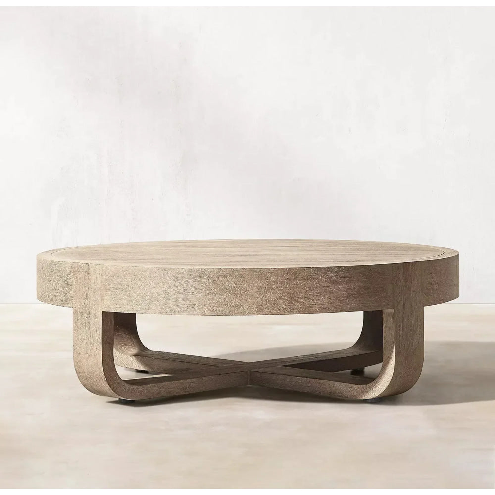 Modern Round Wood Coffee Table | Luxury Minimalist Interior Design