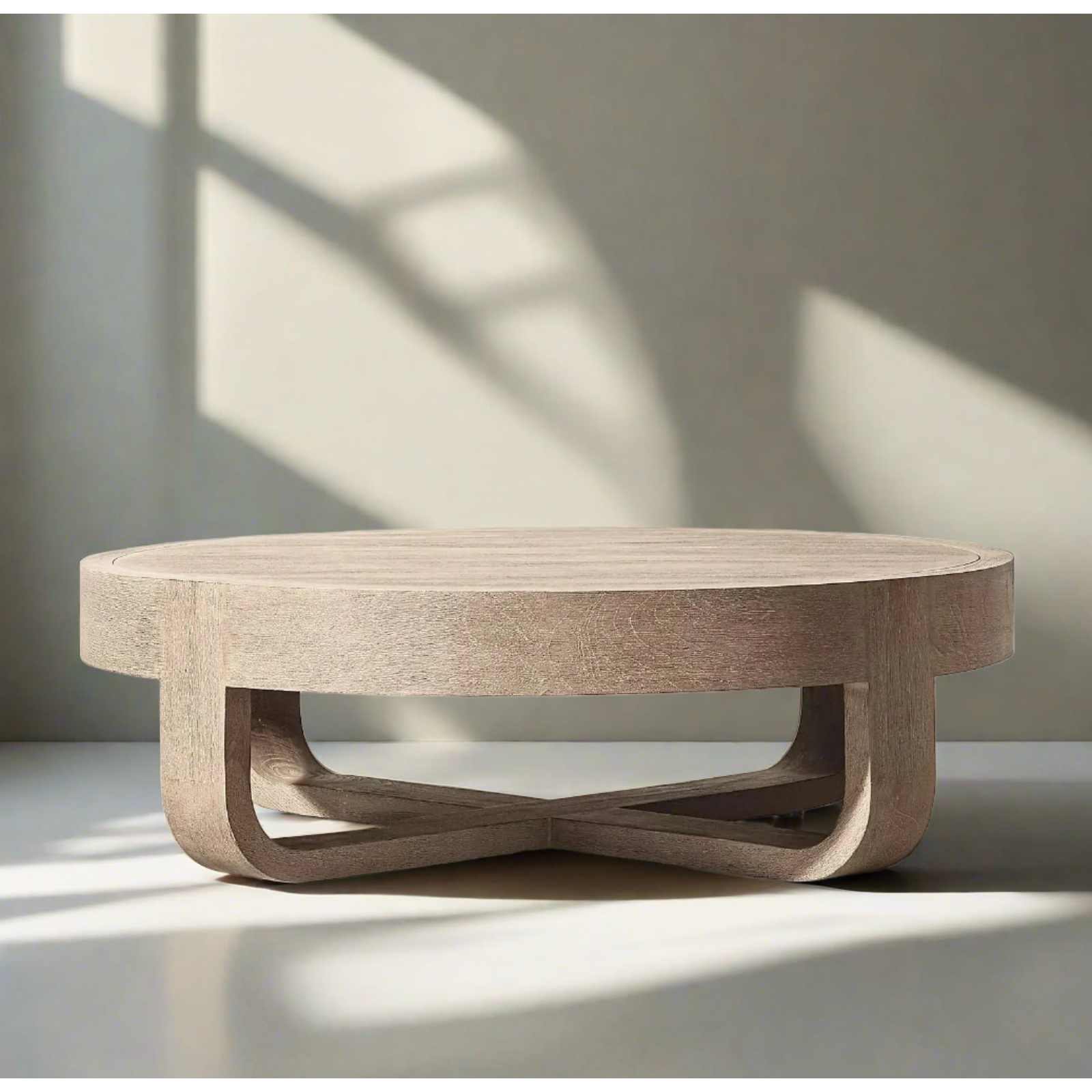 Modern Round Wood Coffee Table | Luxury Minimalist Interior Design
