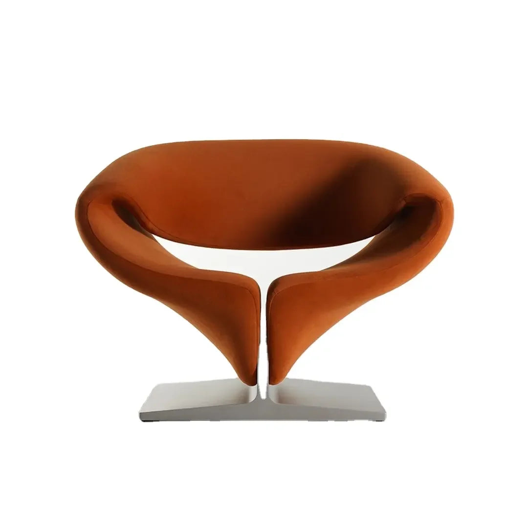 Modern Sculptural Accent Chair and Ottoman | Luxury Interiors