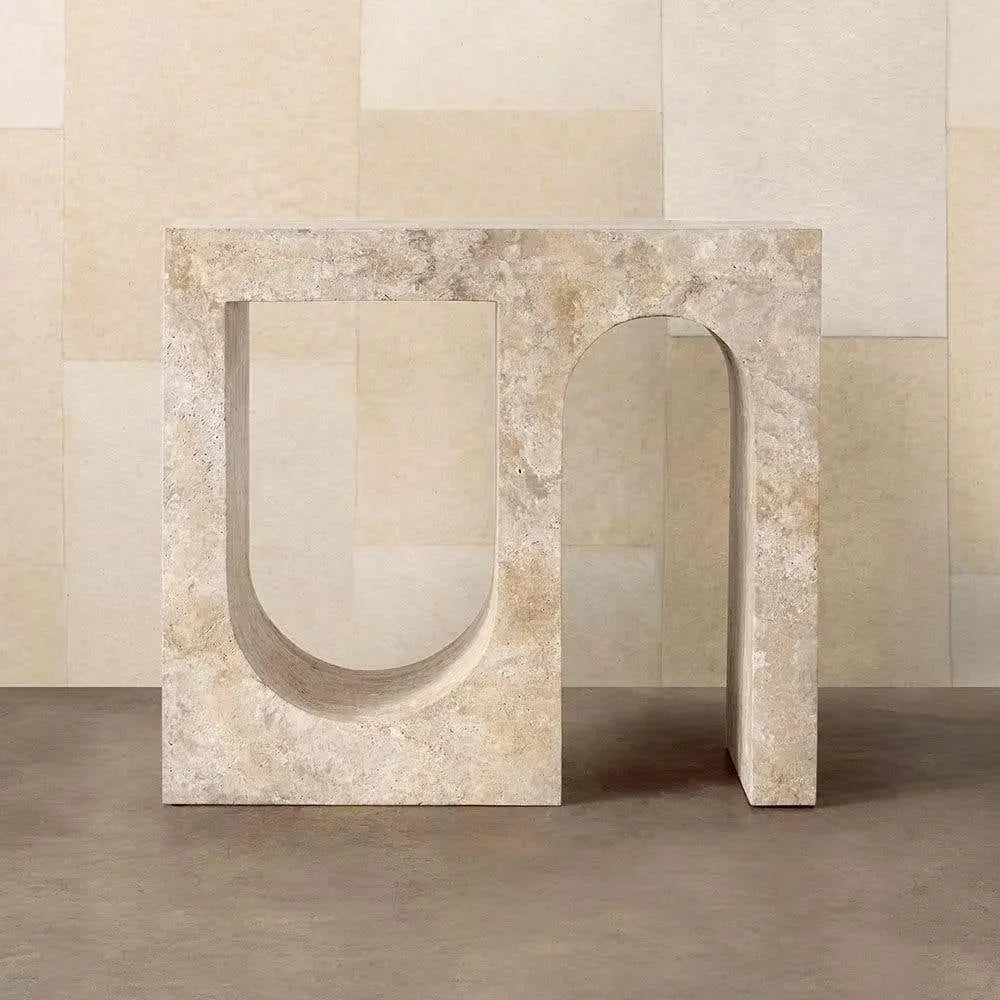 Modern Travertine Console Table – Luxury Interior for Contemporary spaces