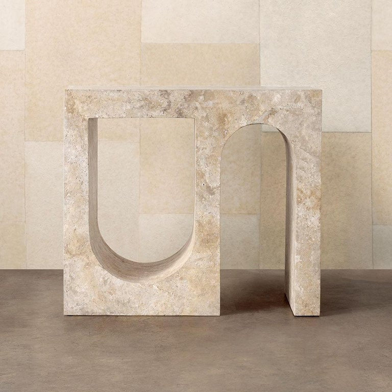 Modern Travertine Console Table – Luxury Interior for Contemporary spaces