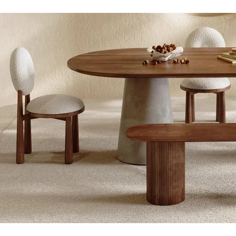 Monolith Solid Wood Dining Table – Luxury Contemporary Design With concrete base | Interiors