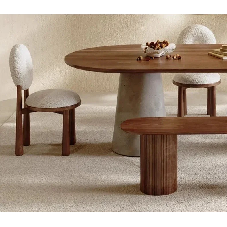 Monolith Solid Wood Dining Table – Luxury Contemporary Design With concrete base | Interiors
