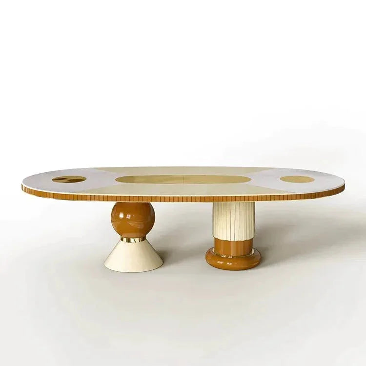 Contemporary Sculptural Dining Table – Bold Art Deco Interiors