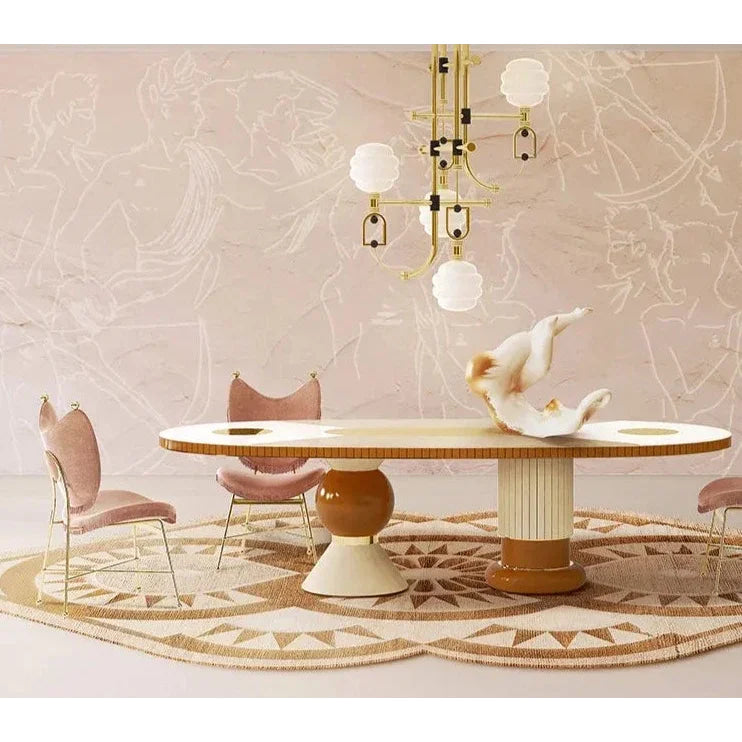Contemporary Sculptural Dining Table – Bold Art Deco Interiors