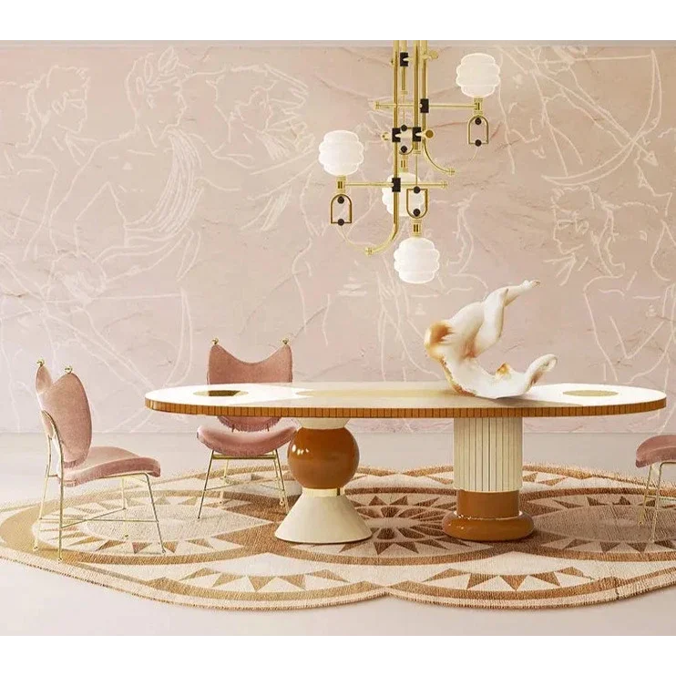 Contemporary Sculptural Dining Table – Bold Art Deco Interiors