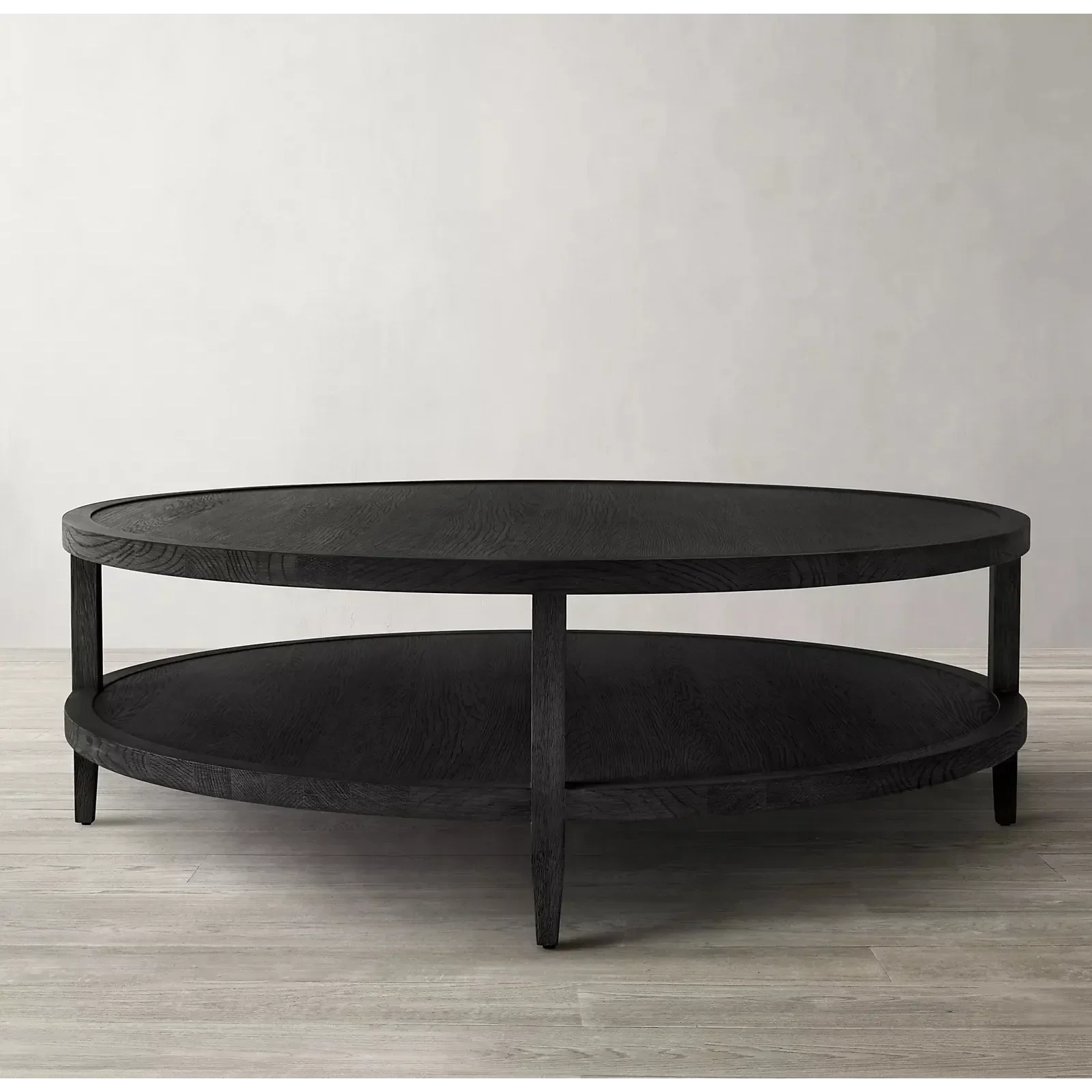 Orbit Round Coffee Table with Dual-tier Design – Modern Wooden Circular Accent For living rooms