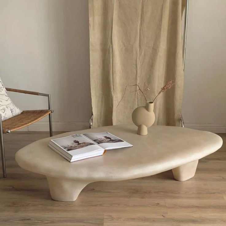 Organic Low Coffee Table with Sculptural Design | Furniture Piece for Professional Interior Designers