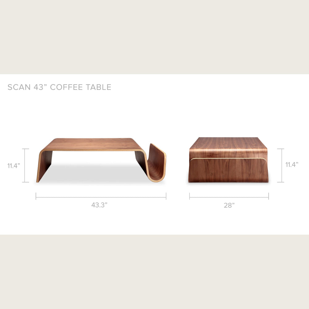 Japandi Scando Wood Coffee Table – Luxury Minimalist Centerpiece
