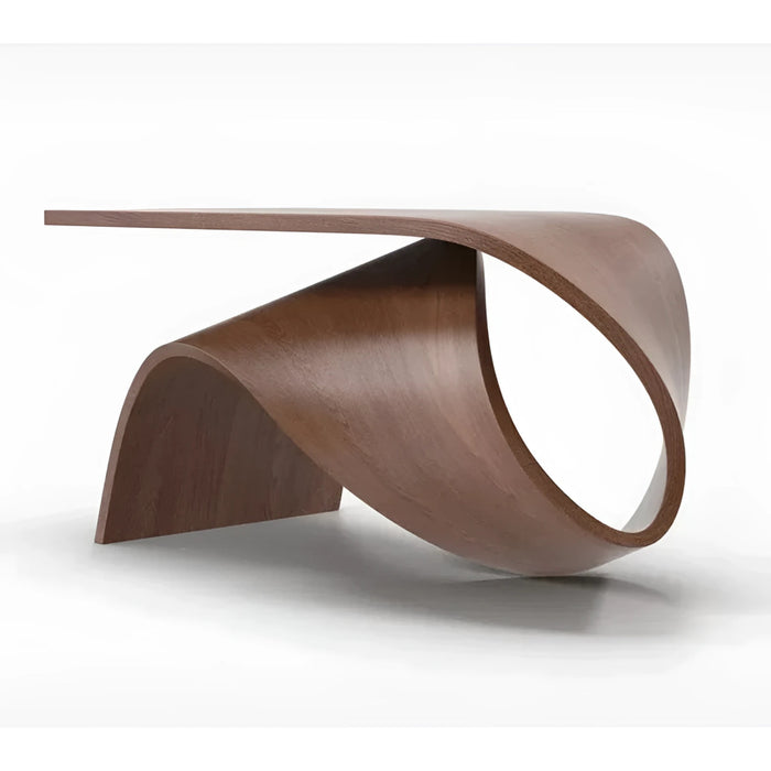 Curvy Table Modern Sculptural Coffee Table in Curved Wood Design | Luxury Office ...