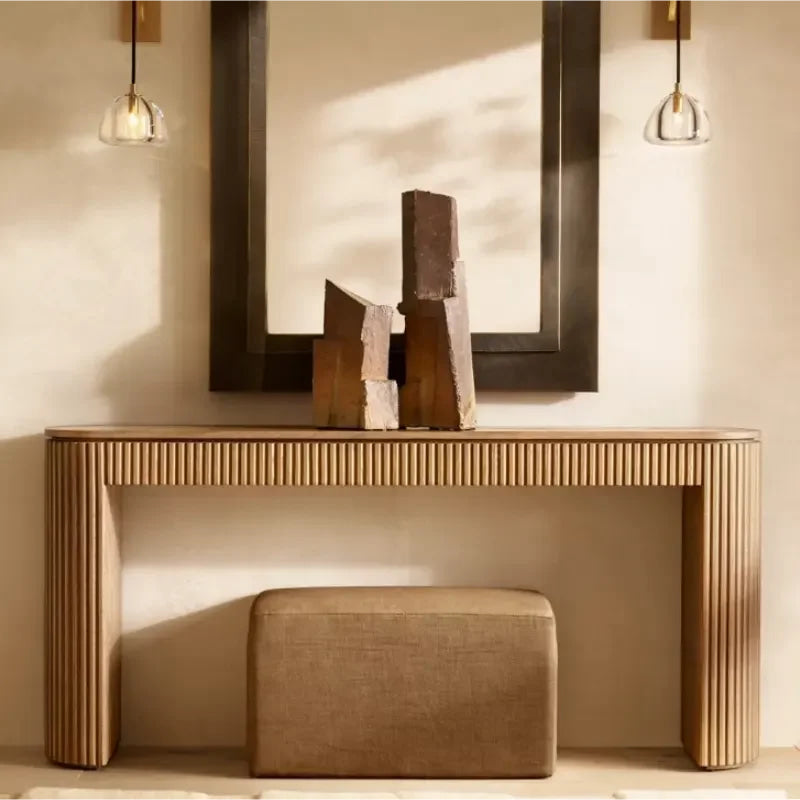 Sculptural Wooden Console Table – Contemporary Designer Furniture for Refined Interiors