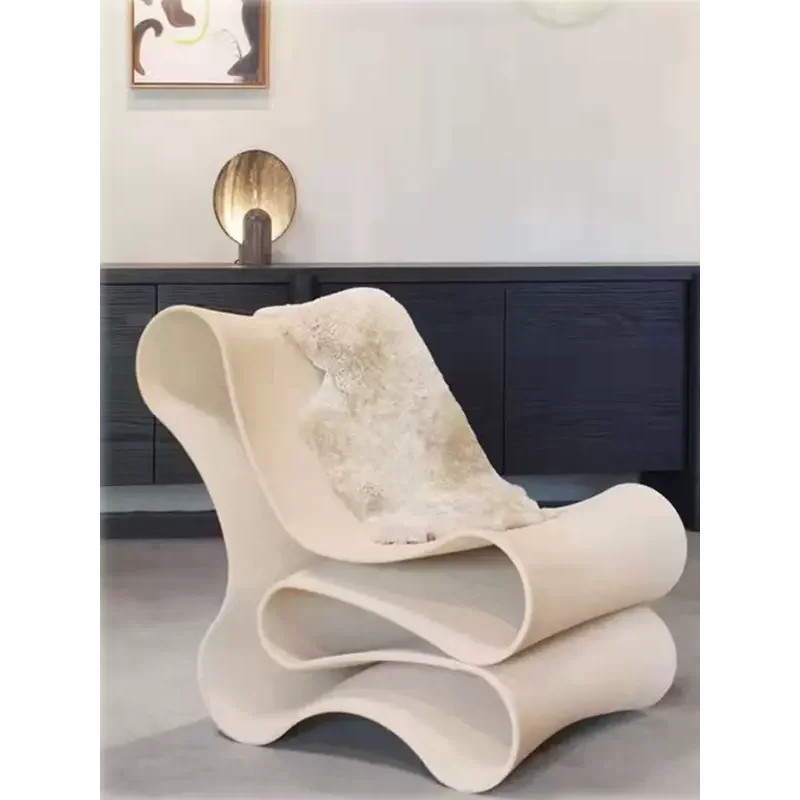 Sculptural Plywood Lounge Chair – Modern Curved Accent Seating | Luxury Interiors