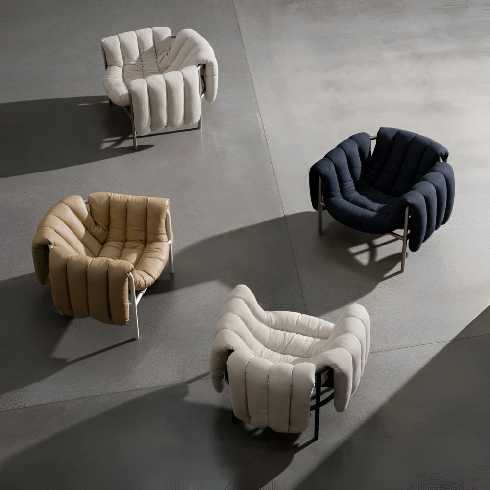 Corby Lounge Chair | Modern Upholstered with Metal Frame | Luxury Interiors