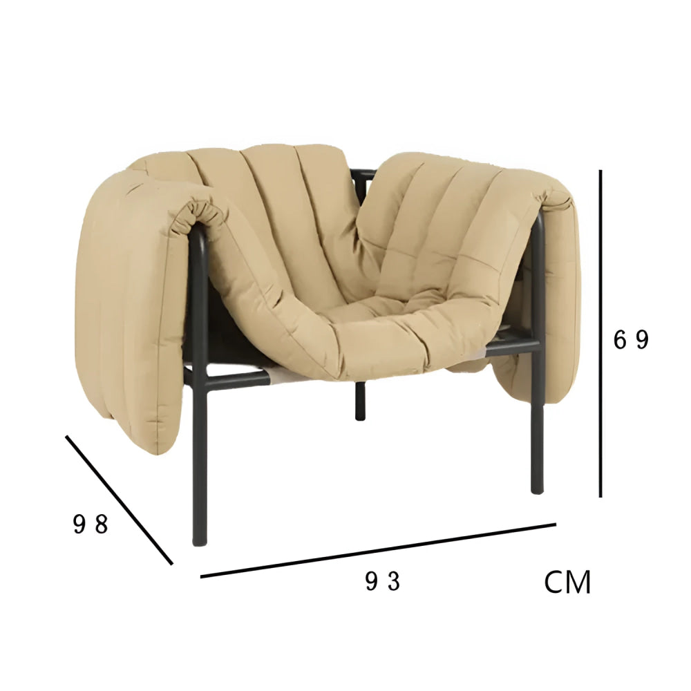 Corby Lounge Chair | Modern Upholstered with Metal Frame | Luxury Interiors