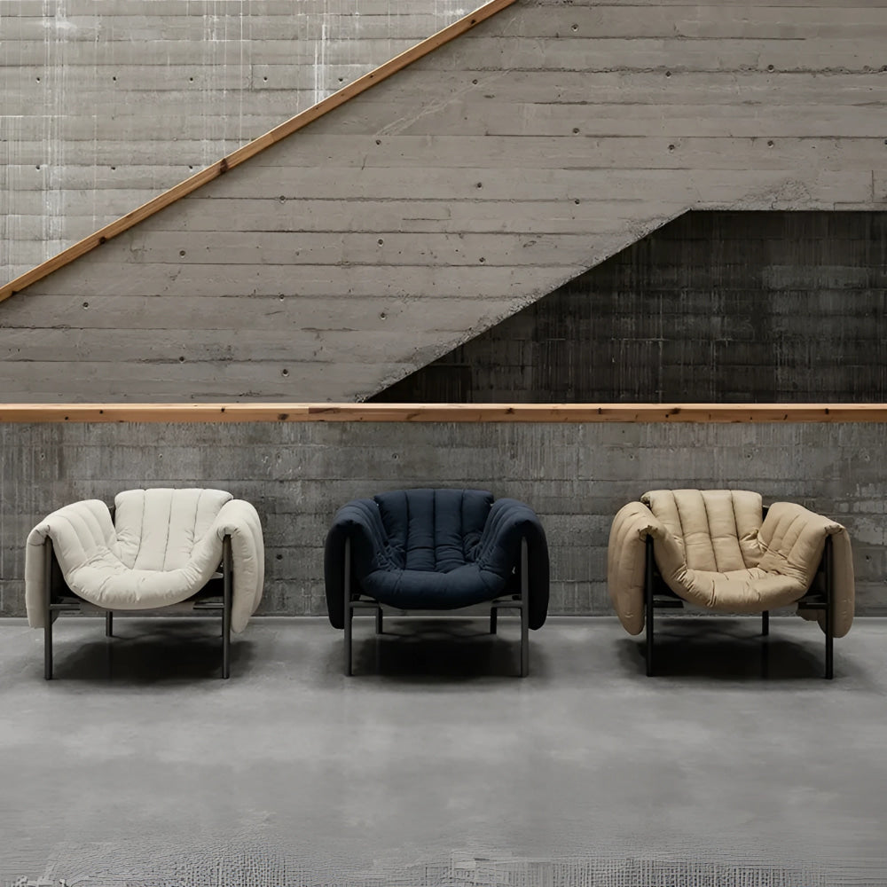 Corby Lounge Chair | Modern Upholstered with Metal Frame | Luxury Interiors