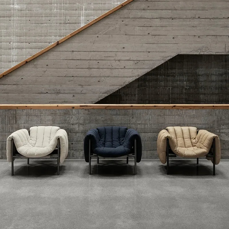 Corby Lounge Chair | Modern Upholstered with Metal Frame | Luxury Interiors