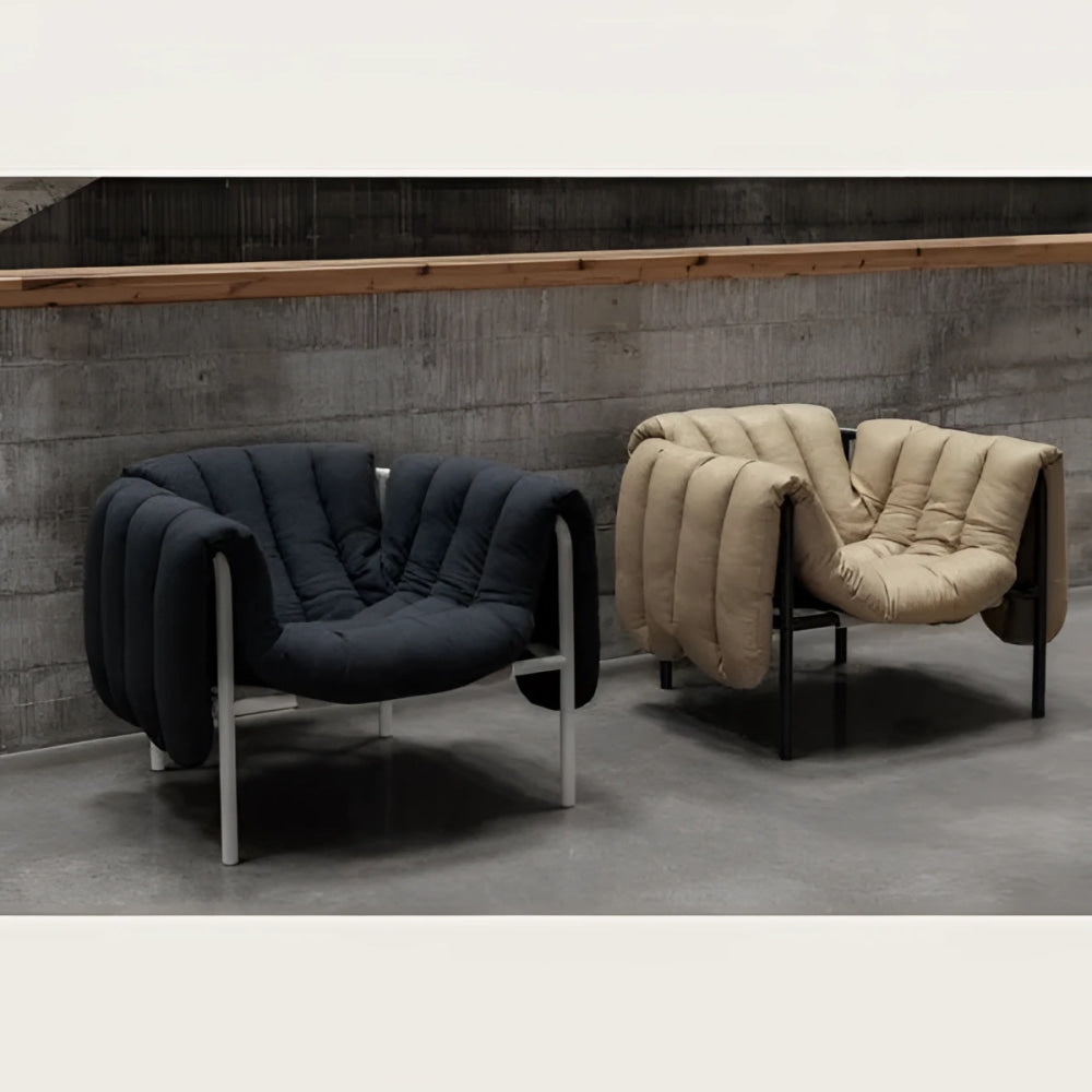 Corby Lounge Chair | Modern Upholstered with Metal Frame | Luxury Interiors