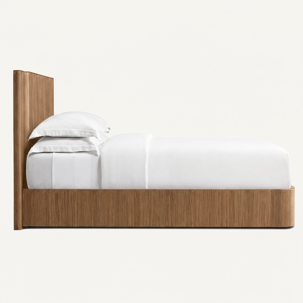 The Sundro Panel Bed | Solid European Oak