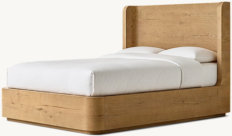 The Artisan Oak Platform Bed | Rustic Honey | HLMk002ftA - Beds