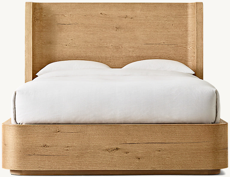 The Artisan Oak Platform Bed | Rustic Honey | HLMk002ftA - Beds