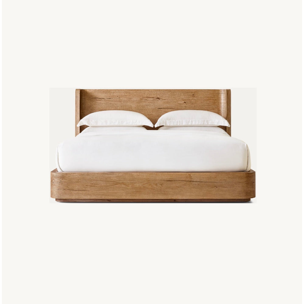 The Artisan Oak Platform Bed | Rustic Honey | HLMk002ftA - Beds