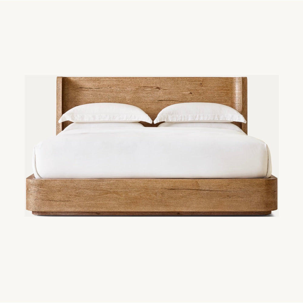 The Artisan Oak Platform Bed | Rustic Honey | HLMk002ftA - Beds