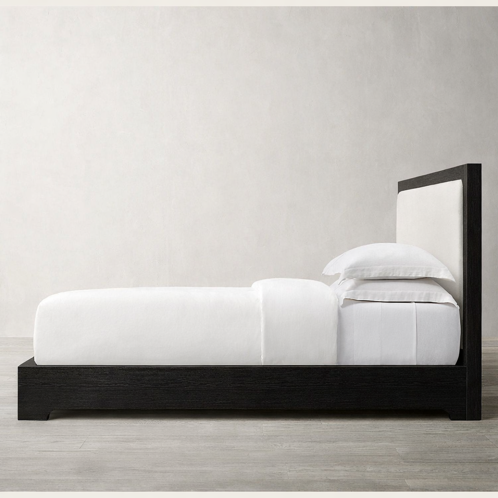 The Borvik Platform Bed | Solid Black Oak
