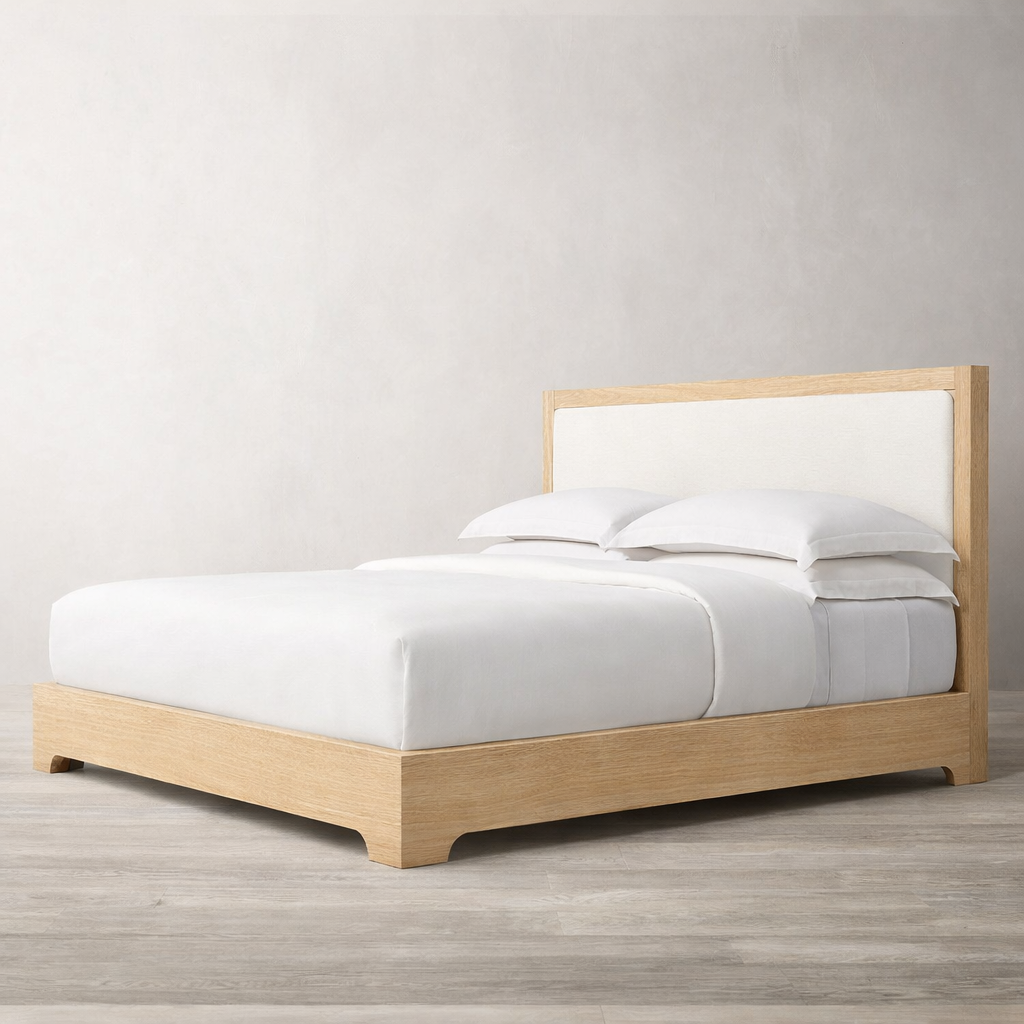 The Borvik Platform Bed | Solid Light Oak
