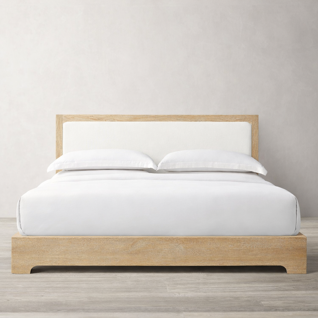 The Borvik Platform Bed | Solid Light Oak