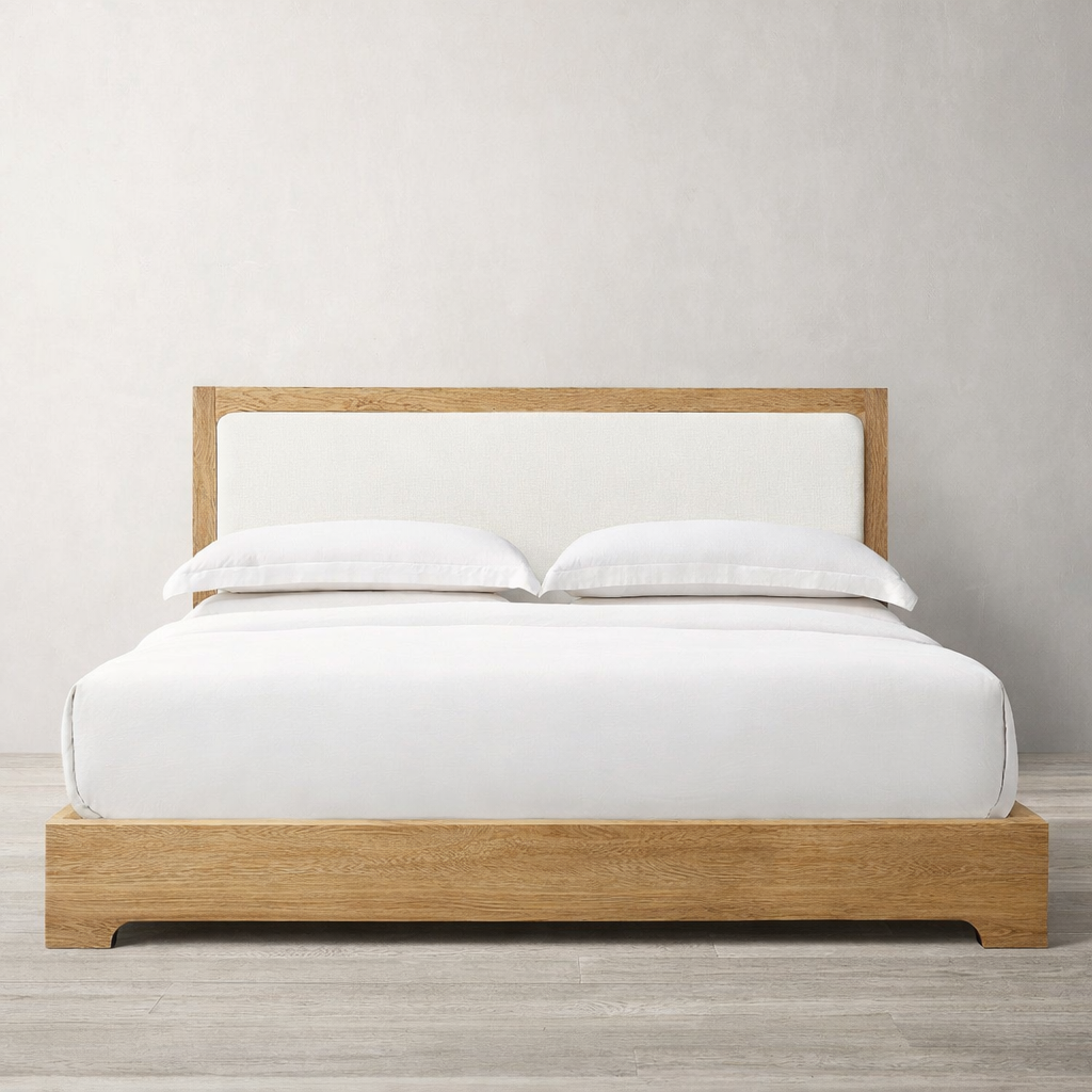 The Borvik Platform Bed | Solid Natural Oak
