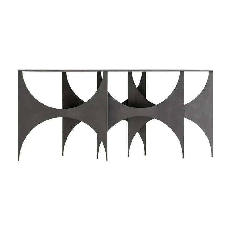 Geometric Console Table with Bold Architectural Design | Eclectic Interiors