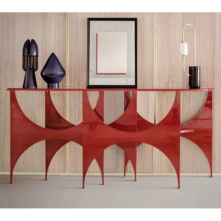 Geometric Console Table with Bold Architectural Design | Eclectic Interiors