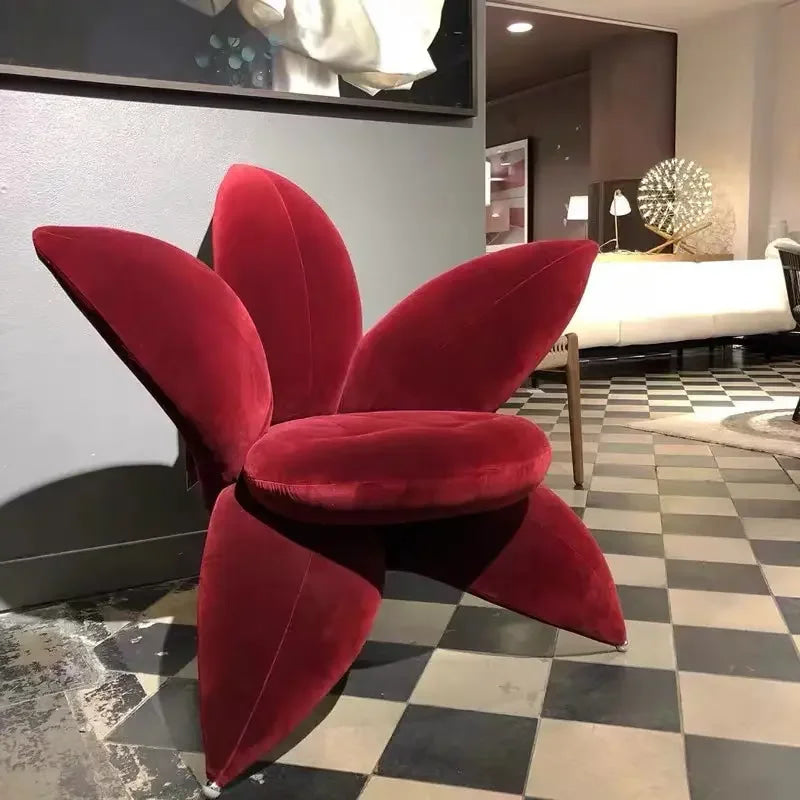 Flower Velvet Lounge Chair | Luxury Interiors | Available in Many Colors