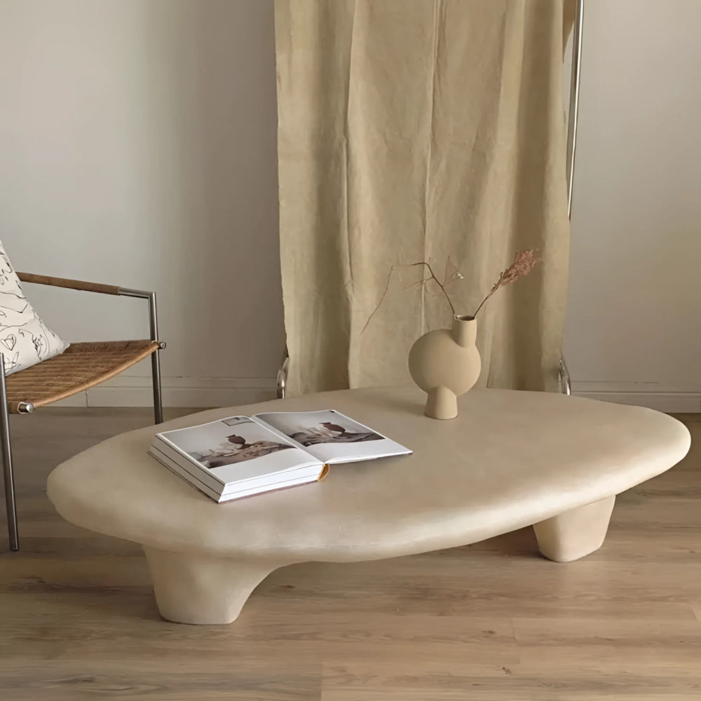 Organic Low Coffee Table with Sculptural Design | Furniture Piece for Professional Interior Designers